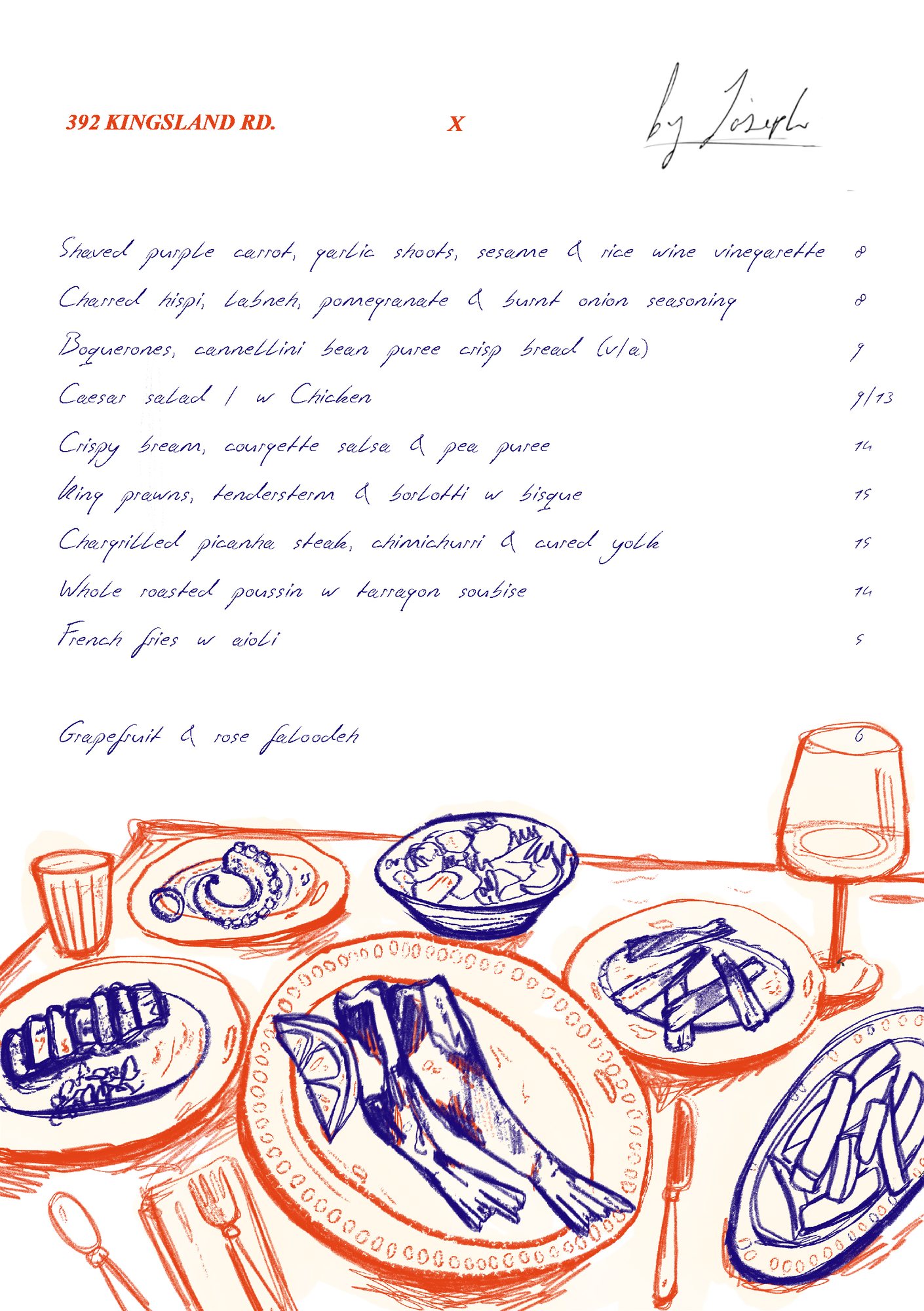 Menu Design Experiment for Dalston restaurant